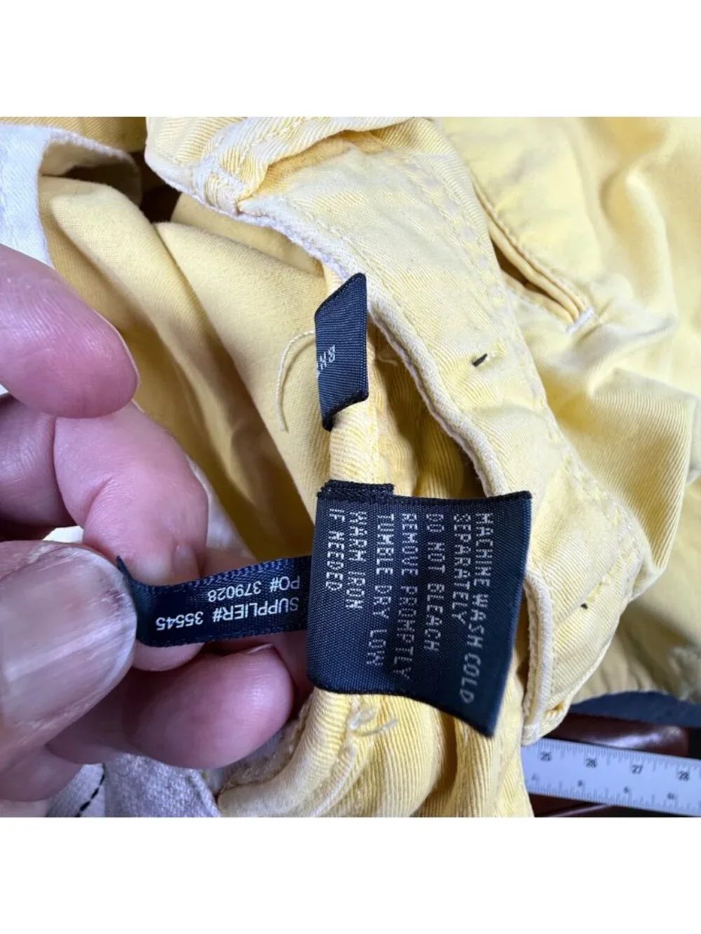 VTG Polo Ralph Lauren Mens 38 Relaxed Button/Drawstring Casual Yellow Short EUC